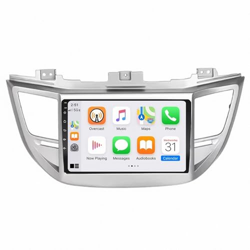Radio de Coche para Hyundai Tucson 2015-2018 Carplay Android Auto con GPS y Pantalla