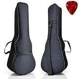 Capa Bag para Ukulele Soprano 100% Acolchoada estojo Estofado Almofadado com Enchimento Espumado 15mm, Revestida em Nylon 600, Case Macio com Bolso, Alça Mochila e Palheta