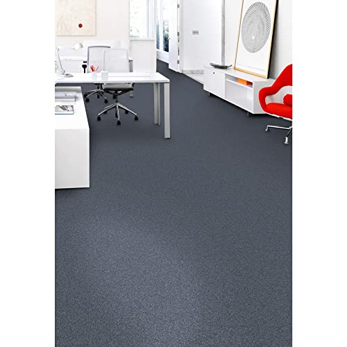 Image of Mohawk Basics 24 inch x 24 inch Berber (Loop pile), 0.07 inch Pile Height, Carpet Tile, PET Fiber, Ocean Tide Color, (24 Tiles), (96 sqft /carton)