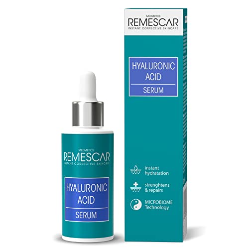 Remescar Serum Acido Hialuronico 30ml - Serum Facial - Hidratante, Antiarrugas, Antiedad y Antimanchas - Piel, Rostro y Contorno de Ojos - Sérum Facial Hidratante para Mujeres