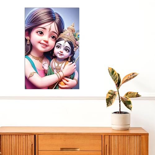 Image of Twinster Bal krishna Posters Photo for Pregnant Women, Baby Poster Self Adhesive (Size 45 cm by 30 cm) Pack of 1 (Design 7)
