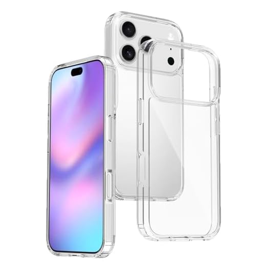 Clear Protective Case for 17 PM, Anti-Yellowing Shockproof Bumper with Drop Protection
