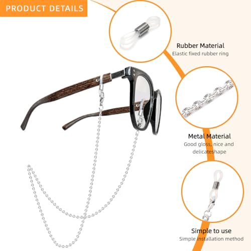 Image of Eyeglass Chain for Women Stylish,Stainless Steel Glasses Strap for Men Women,Eye Glasses Holders Around Neck