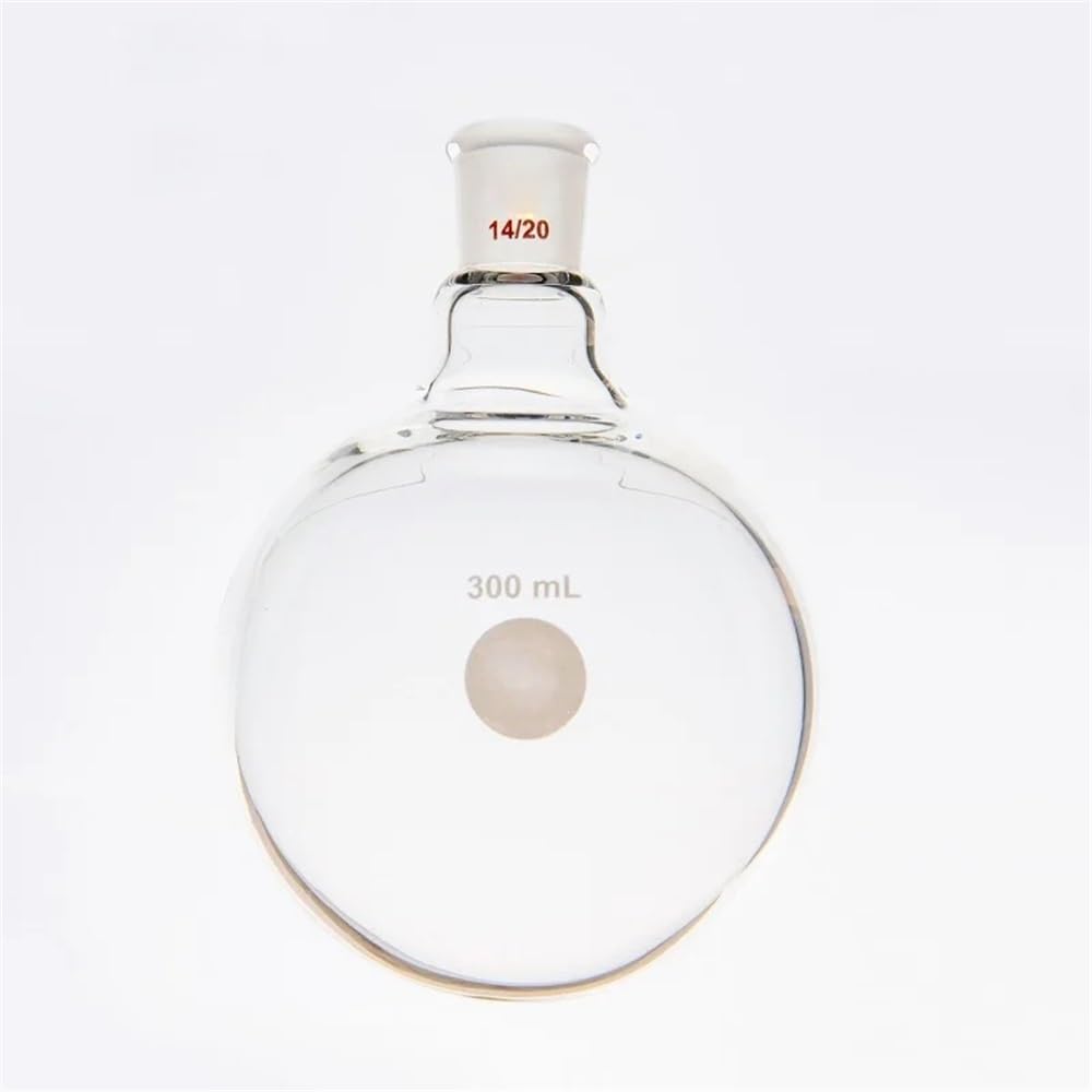 Attrezzature e forniture di laboratorio Bottiglia a sfera con collo singolo e fondo tondo, giunto 14/20, capacità 5 ml-500 ml, pallone in vetro borosilicato F301