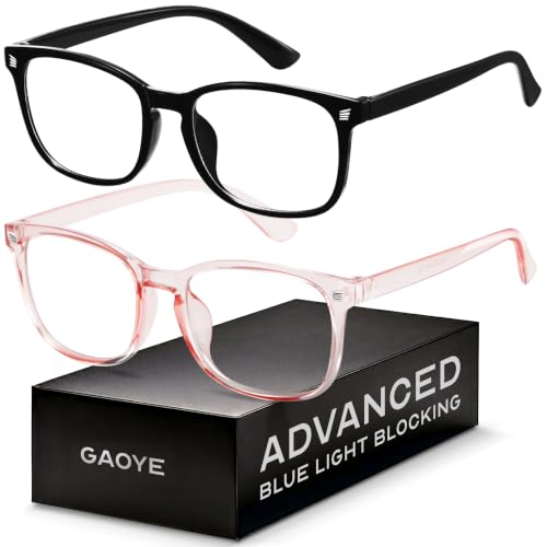 Image of Gaoye Eyewear Frames for Men - Blue Light Blocking Square Glasses, Anti UV Ray Computer Gaming, Blue Blockers for Women