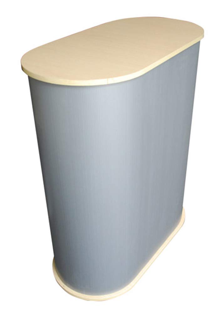Promotion-Theke Easy, Messetheke ohne Druck, Messetresen, Theke, POS, Messestand, Werbetheke, Promostand in Ahornoptik, 92 x 80 x 40 cm, für Heimbüro
