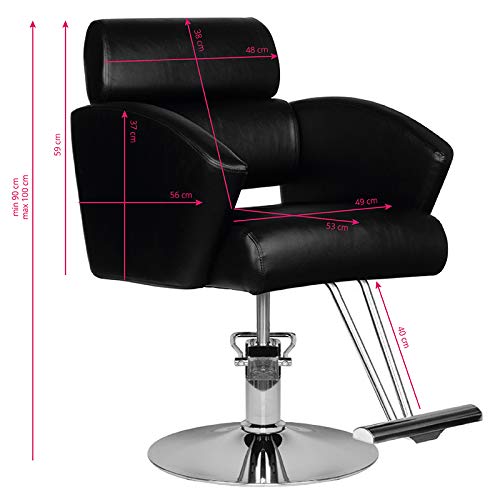 GABBIANO silla de peluquería Hydraulic barber HS02 Negro