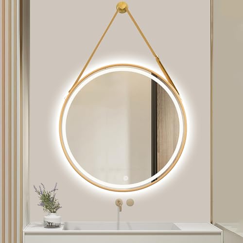 Miroir tactile rond à LED changeantes pour une routine matinale relaxante - 2
