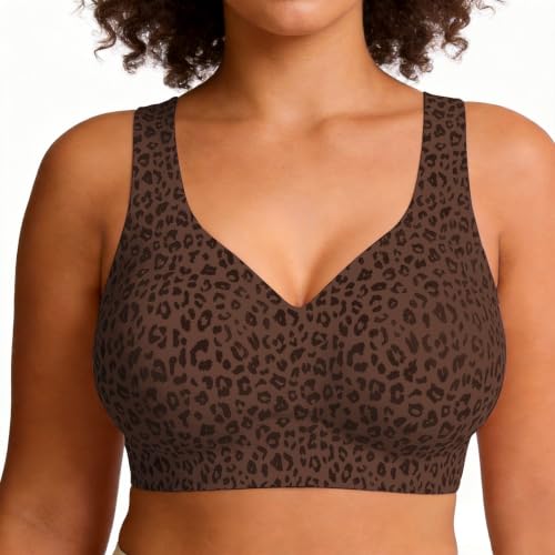 Jelly Wireless Bra Plus Size Supportive Seamless Bras Full Coverage Push Up No Underwire T-Shirt Bra