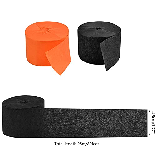 Jiebor Halloween Streamers Orange And Black Crepe Paper Streamers thumb #4