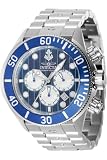Invicta Ocean Voyage 47832 - Orologio da uomo, movimento al quarzo, in acciaio inox, quadrante blu, 51 mm