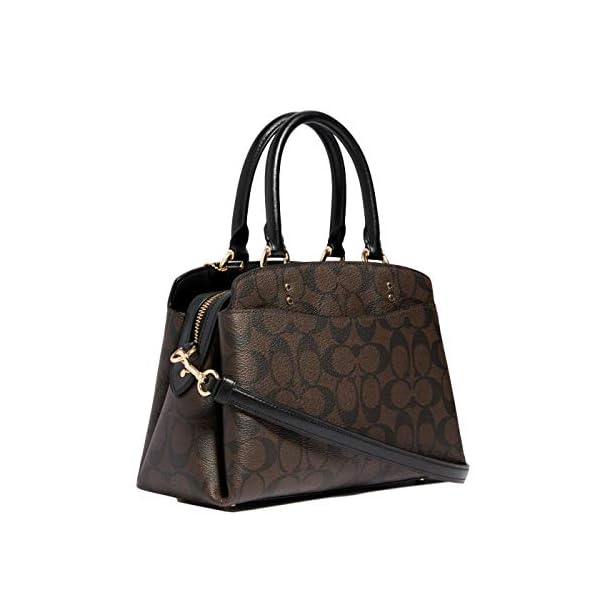 Coach Mini Lillie Carryall In Signature Canvas (Brown,black)