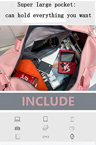 PNIK GYM BAG Travel Duffel Bag Large Lightweight Sports Duffel Bags,Swimming Bag, Gym Bag with Waterproof Shoe Compartment, Weekend Travel Bag with a Water-resistant Insulated Pocket(Black)