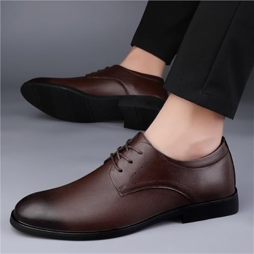 Men’s Leather Oxford Dress Lace Up Formal Business Shoes for Men Comfortable Wear Classic Leather Casual Office Walking Footwear3