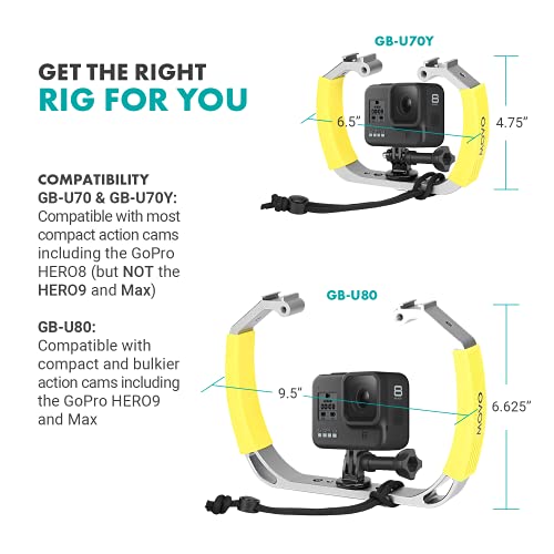 Movo-GB-U70-Underwater-Diving-Rig-with-Cold-Shoe-Mounts-Wrist-Strap-Compatible-with-GoPro-HERO-HERO3-HERO4-HERO5-HERO6-HERO7-and-other-Waterproof-Action-Cams