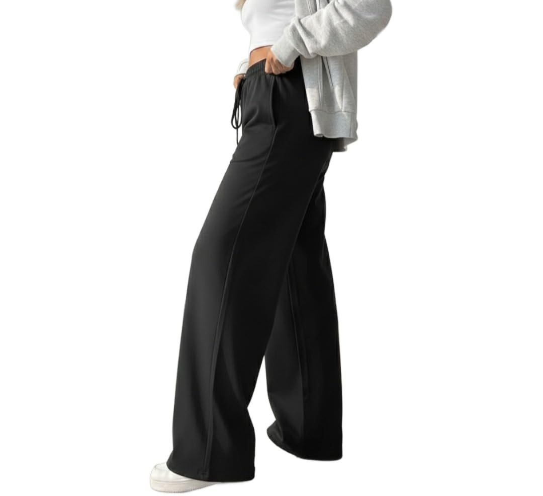dockstreet Track Pant for Women || Baggy Fit || Track Pants || Full Elastic Jogger Track Pant ||-picture-55