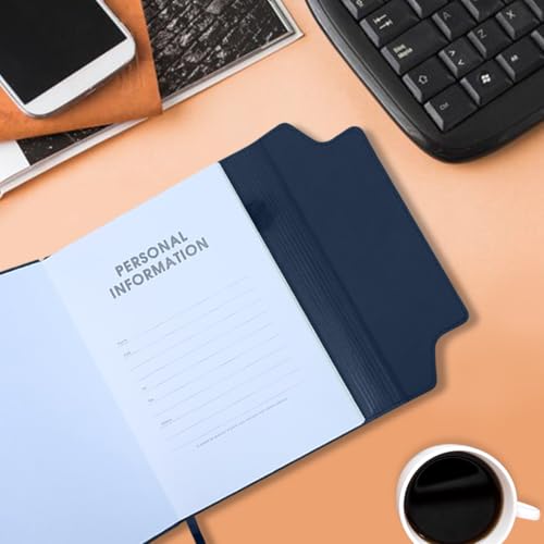 Image of Giftana 3 in 1 Personalized Diary with Pen and Keychain Gift Set for Men and Women, Customized Leather Texture Folding Notebook Diary Set, Diwali Gift, Corporate Gifts for Employee- Black,192 Pages