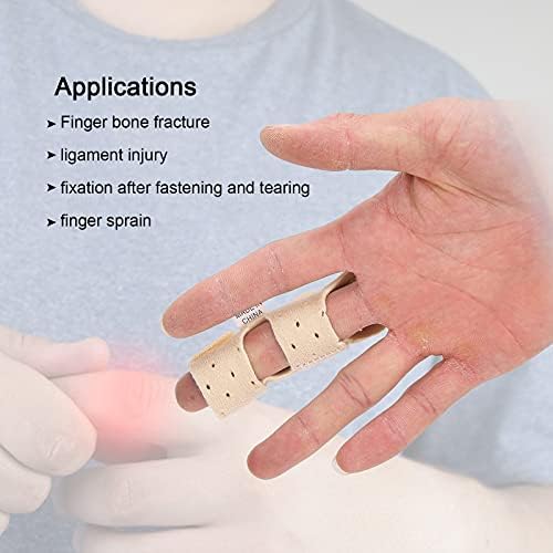 Yosoo Health Gear Finger Splints to Straighten Fingers, Finger Support Brace, Finger Stabilizer for Index Middle Ring Finger, Mallet Finger Sprain Fracture Fixation Support(Skin)