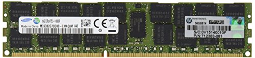 SAMSUNG 16GB 2RX4 PC3-14900R-13 MEMORY KIT Server Memory 715274-001 (Renewed)