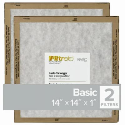 Filtrete 14 x 14 x 1 MERV 1 Flat Panel Basic Flat Air Filter 2 -Pack