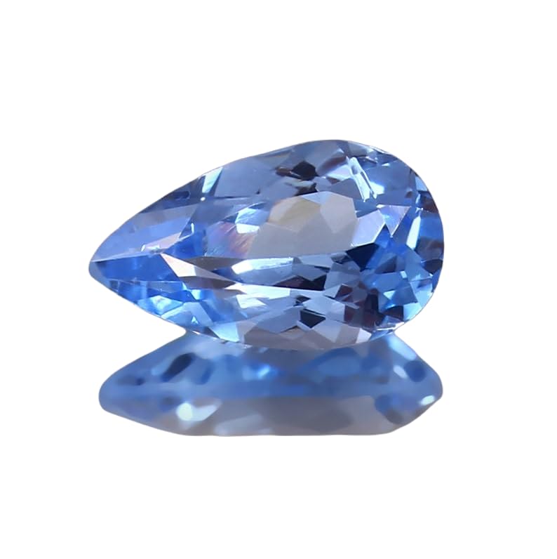 Aigue-marine brésilienne poire 14x8mm pour création de bijoux uniques