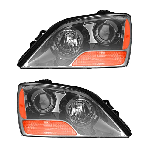 Image of TRQ Headlight Assembly Set KI2502126 KI2503126 | For 2007-2008 Kia Sorento