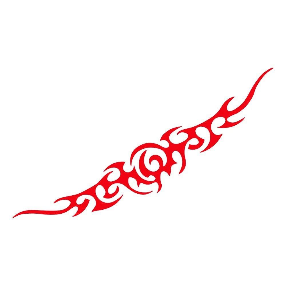 Auto Accessory Car Sticker Flame Graphics Vinyl Decals Accessories(Glossy Red,145x25cm)