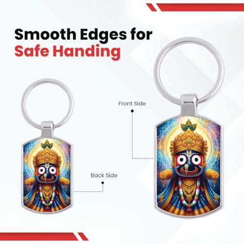 Image of Stylish Metal Keychains with Permanent Glossy Print - Inspirational Quotes & Spiritual Designs - Perfect Key chains for loved ones, Personal Use, Gifts & Return Gifts