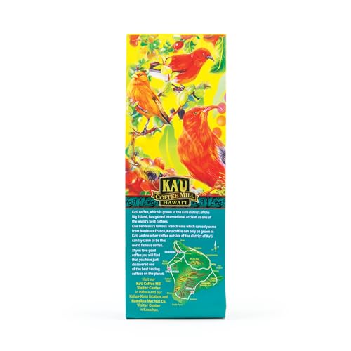 Ka'u Coffee Mill Estate Reserve Medium Roast Ground Coffee - Delicious Fruity Notes - Pure Ka'u - Specialty Roast - Handpicked Hawaii Grown Arabica Beans - Gourmet Small Batch - 8oz