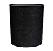 Abat-jour cylindrique en tissu de lin noir frêne 18cm contemporain et élégant par Happy Homewares