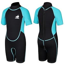 AOOSA Traje de Neopreno para Niños y Niñas, 2.5mm ...: 【MATERIAL DE FLOTABILIDAD DE NEOPRENO】El traje de neopreno corto para niños está fabricado con neopreno superelástico de 2,5 mm, compuesto por un 90 % de neopreno SCR y un 10 % de nailon de alta elasticidad. Este material ayuda a mantener el calor en...