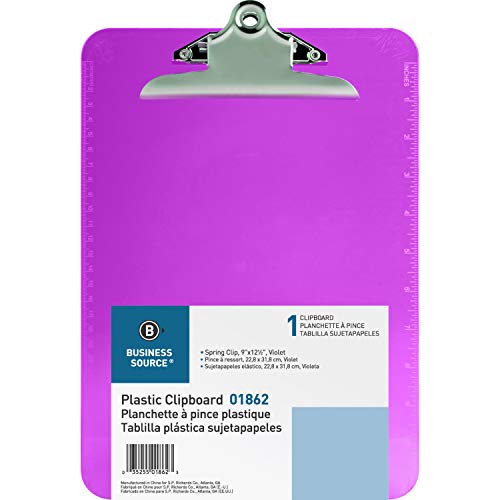 Business Source Plastic Clipboard