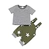 NCONCO Baby Peuter Jongen Kleding Set Gestreepte T-Shirt Sterren Overalls Shorts