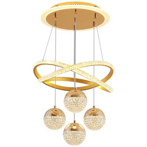 Lustre télécommandé cristal pour table salle à manger moderne - 2