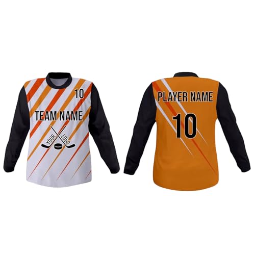 Image of SGS Sports Gear Custom Hockey Jersey, Personalized Reversible or Standard Design with Name & Number, Hockey Jersey