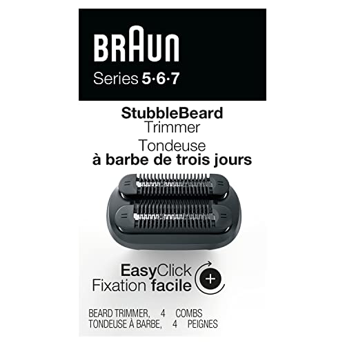 Braun Easyclick Stubble Beard Trimmer Attachment For Series 5, 6 And 7 Electric Shaver 5018S, 5020S, 6075Cc, 7071Cc, 7075Cc, 7085Cc, 7020S, 5050Cs, 6020S, 6072Cc, 7027Cs #TOP5