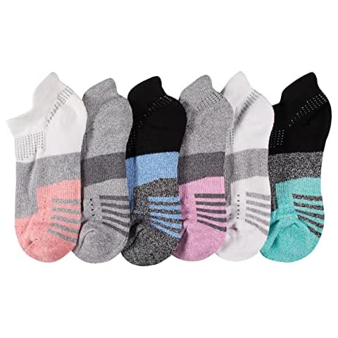 Sof Sole Women’s Bamboo Cushioned Performance No-Show Athletic Sock with Heel Tab Cover