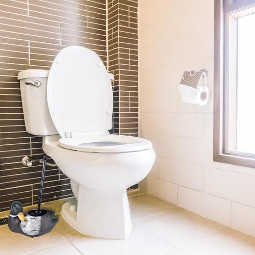 Image of Needzo Mallard Duck Toilet Brush with Holder, Rustic Bathroom Decoration, Cabin Home Accessory