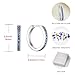 Starchenie Huggie Hoop Earrings for Women 925 Sterling Silver Princess Cut Created Tanzanite December Birthstones Jewelry