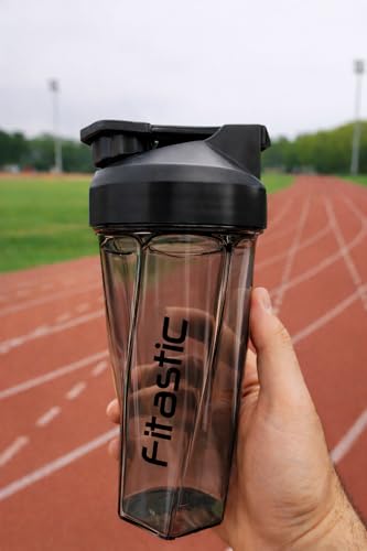 Image of Vortex Shaker Bottle - 700 ml Self-Mixing Shaker for Protein, Gym & Fitness | BPA-Free | No Ball Needed(Charcoal Black) (Black)