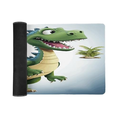 Tapis de bureau imperméable dinosaure grand format pour protéger le plan de travail de gaming