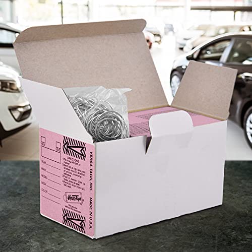 Image of Versa-Tags 250 Per Box, Self-Protecting Paper Key Tags with Chrome-Plated Split Rings Perfect for Car Truck Or RV Dealers Lilac