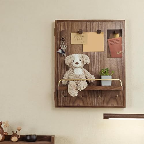 Decorative Wall-Mounted Breaker Fuse Box Cover with Shelf Hooks - Flip-Up Electric Panel Cover for Living Room & Office (15.7x19.7in)