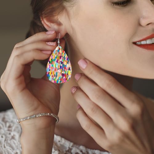 Teardrop Earrings For Women, Dangle Earrings Jewelry For Women, Lightweight Faux Leather Earrings Gifts4