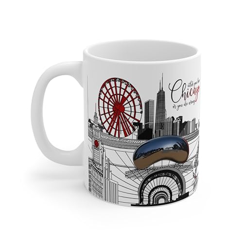 Taza de cerámica con diseño Chicago Skyline 11oz miniatura 4