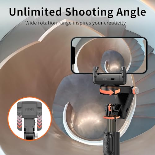 Image of Gimbal for Phones with LED Fill Lighgt, Anti-Shake 2-Axis Gimbal Stabilizer with 360 Rotation Panoramic Shot with Bluetooth Remote, Auto Balance for Vlog, for YouTube Live Video Recording