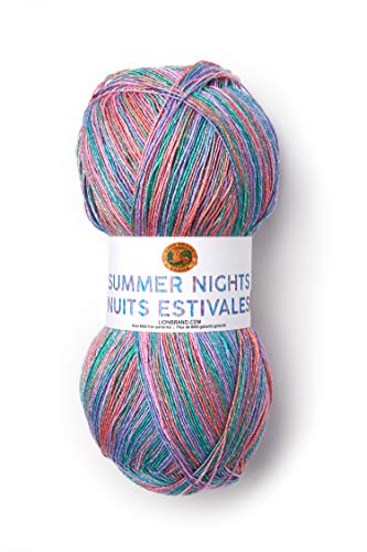 Lion Brand Yarn Summer Nights Bonus Bundle Yarn, Tropical Punch (1 skein/ball)