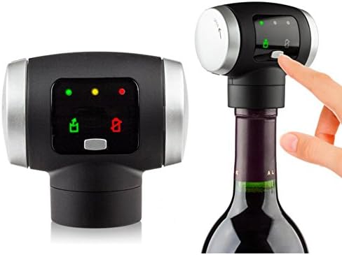 Electronic Vacuum Wine Preserver with 3-Day LED Day Indicator and Integrated Vacuum Sensor