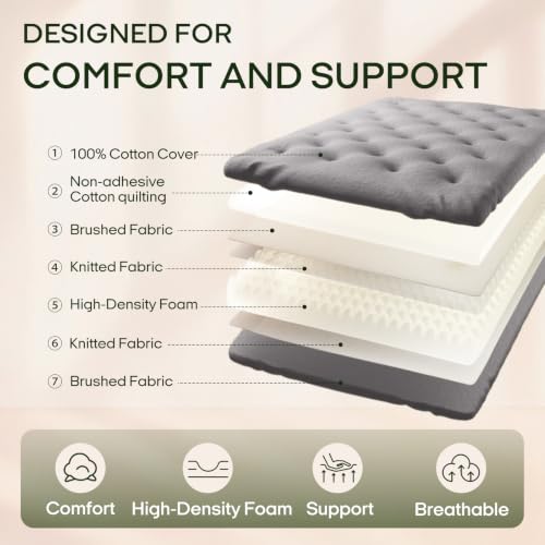 Image of ZonLi Japanese Floor Futon Mattress 100% Cotton Washable Cover Foldable