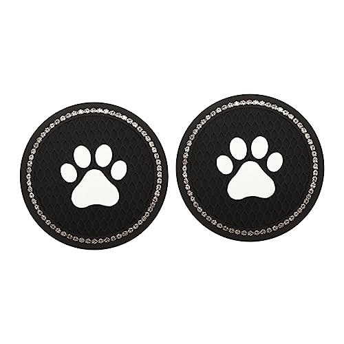 OUNONA 2 Pack Car Coasters Claw Pattern Diamond Coasters for Modern Car Cup Mat